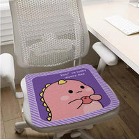 Cartoon Breathable Ice Silk Cooling Seat Cushion for Office and Home Chairs
