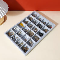 Velvet Jewelry Display Tray for Rings, Necklaces, Earrings - Ice Flower Pattern