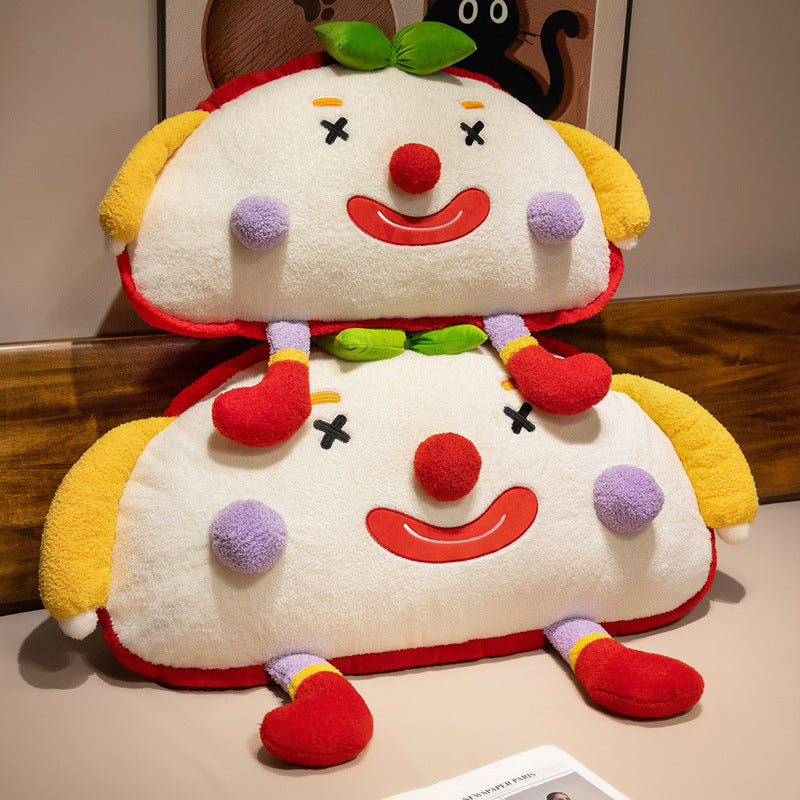 Cartoon Clown Plush Pillow Soft Stuffed Toy for Kids and Home Decor