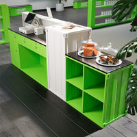 Industrial Style Bar Counter Cashier Desk for Milk Tea Coffee Shop Billiard Basketball Hall Gym Reception Desk