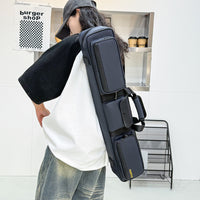 Portable 1/2 Billiard Cue Stick Bag, 7-Hole Storage, Shoulder/Hand Carry