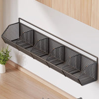 Wall-Mounted Kitchen Organizer Rack for Spices, Ginger, Garlic - Punch-Free Storage Basket