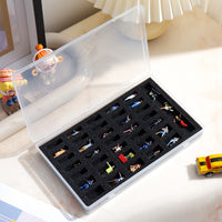 1:64 Scale Model Figure Display Case with Dustproof Cover and Sponge Insert