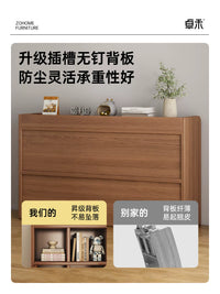 Freestanding Bookshelf Storage Cabinet with Doors for Living Room and Kids' Room