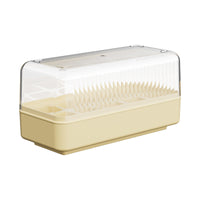 Press-Type Ice Cube Tray with Soft Silicone Molds and Large Capacity Storage Box