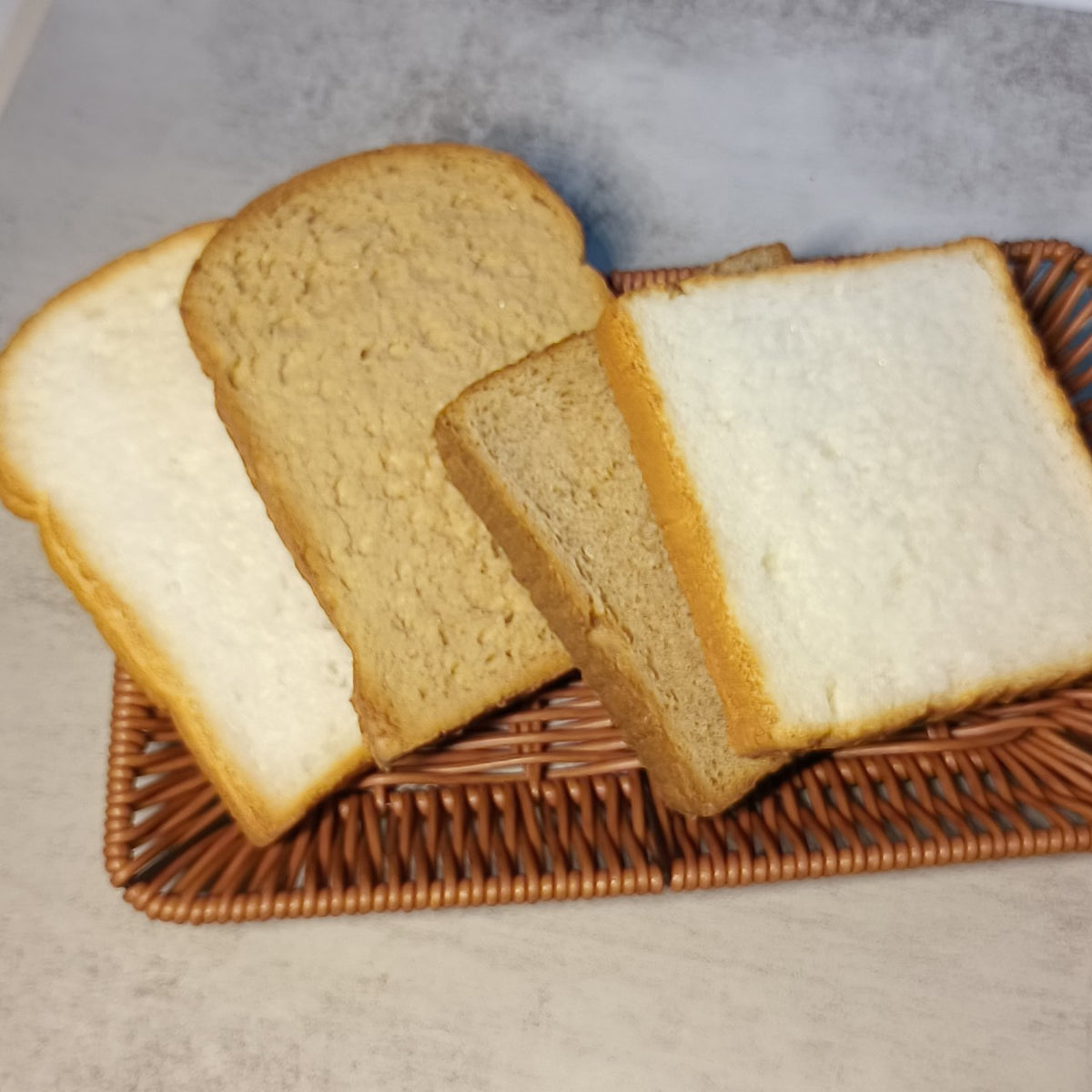 Realistic PU Foam Toast Bread Slice Model for Display, Props, or Prank Toy