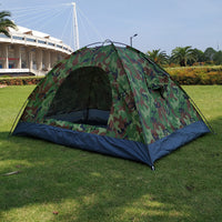 Camouflage Outdoor Camping Tent for 1-4 Person, Portable Fishing Hiking Backpacking Shelter