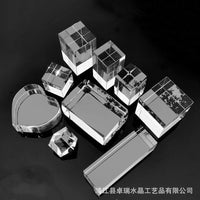 K9 Crystal Cube Optical Glass Ornament