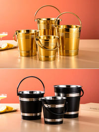 Thickened Stainless Steel Ice Bucket for Bar KTV Champagne Wine Beer Ice Cubes Commercial Use