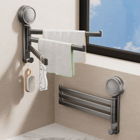 Rotatable Suction Cup Dishcloth Drying Rack for Kitchen Sink Window Sill, Wall-Mounted Towel Holder
