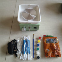 Mini Electric Pottery Wheel Kit for Kids and Beginners, DIY Ceramic Art Craft Machine