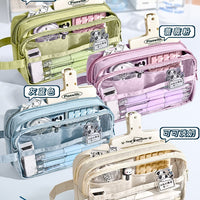 5-Layer Large Capacity Transparent Pencil Case for Students
