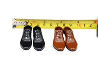 1/6 Scale Action Figure Leather Dress Shoes for Male Bodies