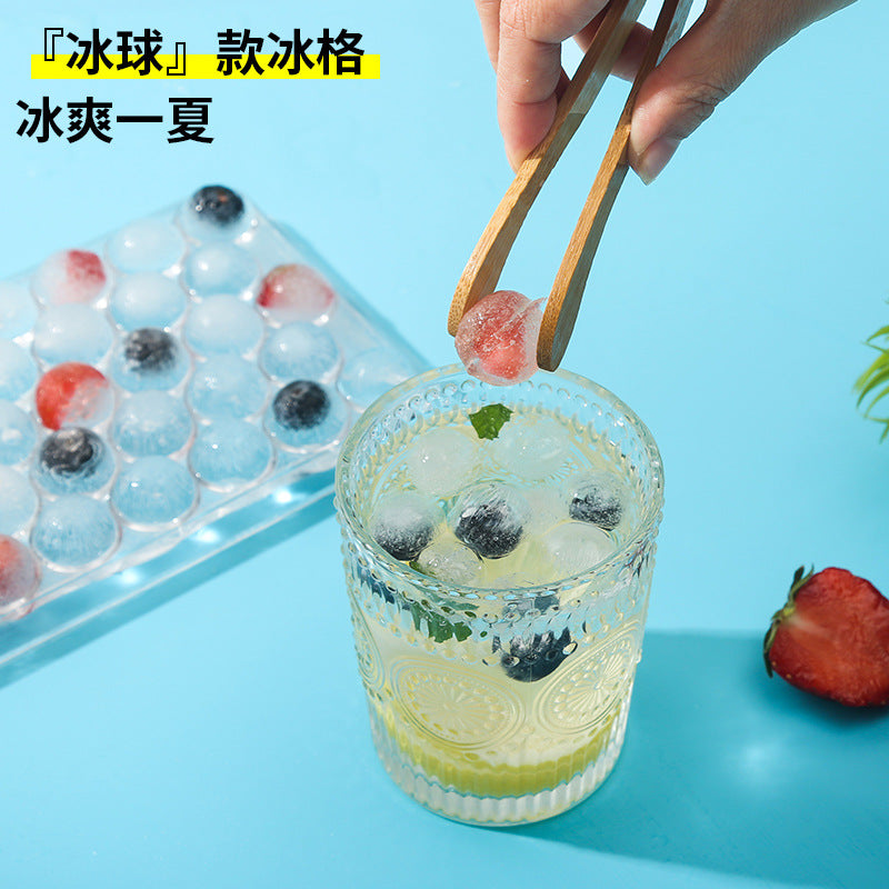 Ice Ball Maker Mold with Lid for Summer Drinks - DIY Spherical Ice Cube Tray