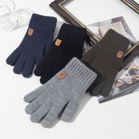 Men's Winter Warm Touchscreen Knit Gloves for Cycling and Driving