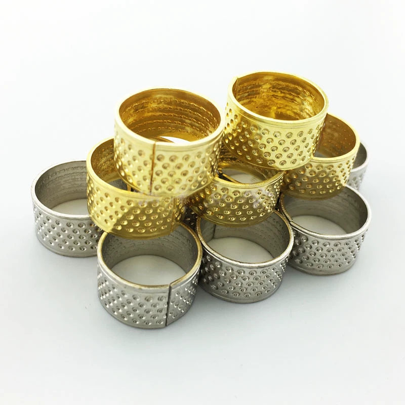 Adjustable Metal Thimble Finger Protector for Sewing and DIY Crafts