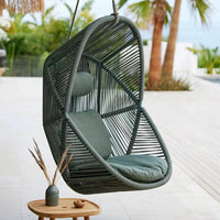 Outdoor Wicker Hanging Basket Chair for Patio Garden Villa Hotel
