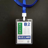 Clear Horizontal/Vertical ID Card Holder with Lanyard for Students, Office, and Events