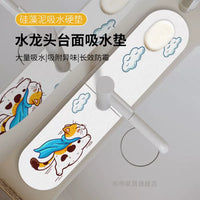 Faucet Absorbent Mat Diatomaceous Earth Splash Guard for Kitchen Sink Bathroom Countertop
