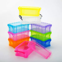 Creative Cute Solid Color Translucent Mini Plastic Desktop Storage Box for Cosmetics and Sundries