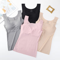 Seamless Ice Silk Wireless Sports Bra Vest for Women