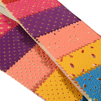 Perforated Faux Leather Fabric for Bags and Upholstery, Multi-Color Options