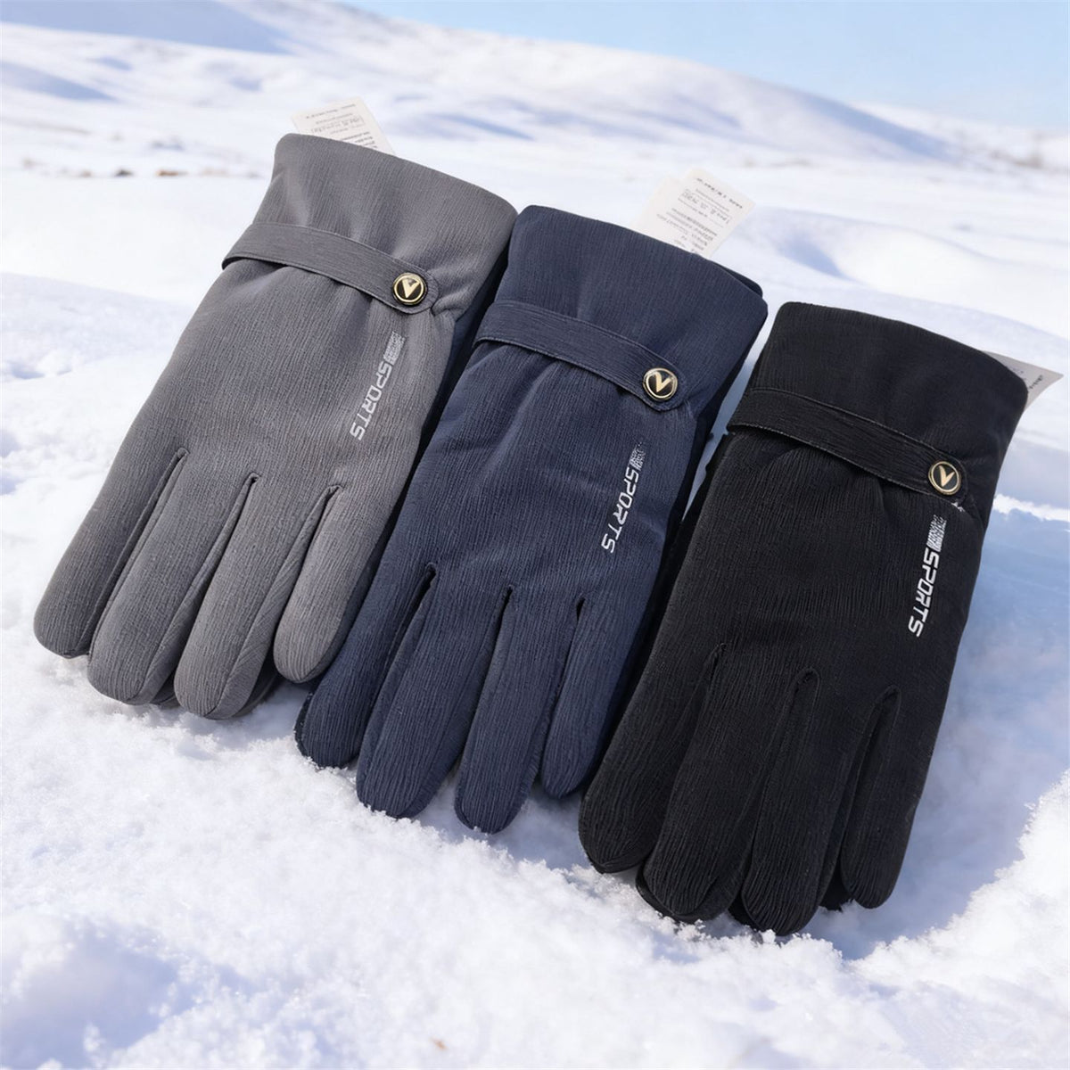 Men's Winter Thermal Cycling Gloves with Touchscreen Compatibility