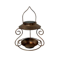 Solar-Powered Metal Bird Feeder for Garden & Yard