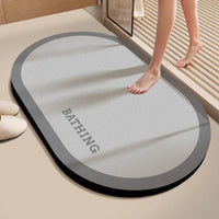 Modern Minimalist Diatomaceous Earth Bath Mat, Non-Slip Absorbent Floor Mat for Bathroom Entrance