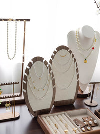 Vintage Chinese Style Jewelry Display Stand Necklace Mannequin Holder Storage Tray Photography Prop