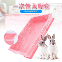 Disposable Pet Cage Tray Liners for Rabbits and Guinea Pigs, Thickened Plastic Film Pads