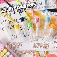 Portable Transparent Spray Bottle for Travel and Disinfection, Fine Mist Atomizer