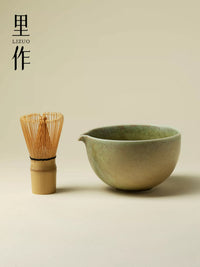 Japanese Style Matcha Bowl Set with Whisk for Traditional Tea Ceremony