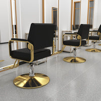 Professional Hydraulic Reclining Barber Chair for Salon Hair Cutting, Styling, and Dyeing