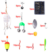 FTK 55-Piece 1.8m Telescopic Lure Fishing Rod Combo Kit for Beginners with Soft Lures