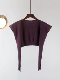 Lightweight Knit Shawl Cardigan for Women - Spring/Summer Tie-Front Cape Scarf