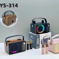 New YS-314 Retro Wireless Bluetooth Speaker with Handheld Outdoor Karaoke Microphone KTV All-in-One System