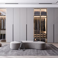 Small Apartment Bedroom Furniture Integrated Wardrobe Simple All-Aluminum Home Assembly Double Door Aluminum Alloy Wardrobe
