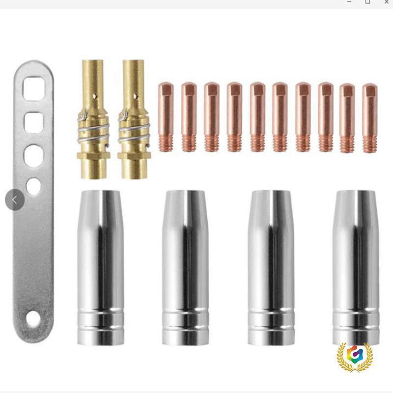 1K MIG Welding Torch Consumables Kit - Contact Tips, Nozzle, Connecting Rod