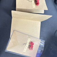 Dried Flower Greeting Cards, Vintage Blank Small Cards for Valentine's Day, Thank You, Blessing, Creative DIY Birthday Cards