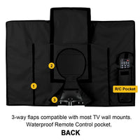 Outdoor Waterproof TV Cover Dustproof Protector for Wall-Mounted Televisions