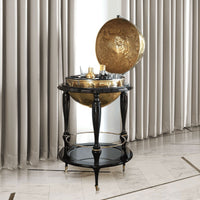Luxury Designer Creative Art Globe Wine Cabinet Pure Copper Portugal Style Decorative Storage Bar Cart