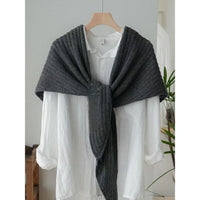 Women's Knitted Triangle Shawl Scarf, Oversized Winter Warm Wrap
