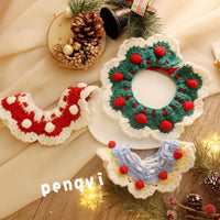 Pet Christmas Knitted Scarf Bib for Cats and Small Dogs