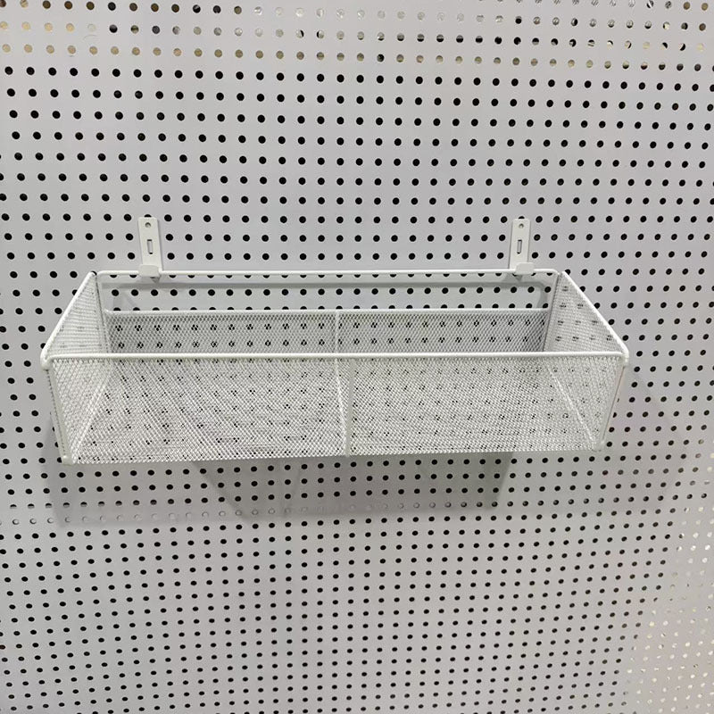 Pegboard Basket Storage Bins and Hooks for Supermarket Shelves and Wall Organizers