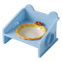 Elevated Ceramic Pet Bowl with Twist Edge Design for Cats and Small Dogs