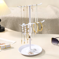 2-Tier Metal Jewelry Organizer Stand for Bracelets, Necklaces, Sunglasses, and Headbands
