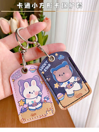 Teardrop/Rectangle Access Card Holder with Keychain for Elevator/NFC Cards