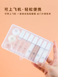 Travel Size Vacuum Pump Bottle Set for Cosmetics, Lotions, and Sprays