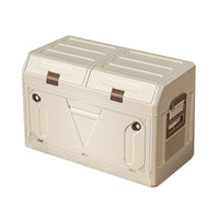 Car Trunk Organizer Camping Storage Box with Side Opening, Large Capacity